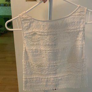 Alice + Olivia 2 Piece Crocheted White Dress